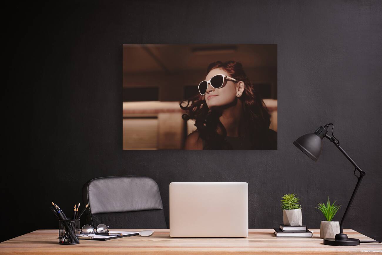 Attractive young pin up woman with old hairstyle Reproduction