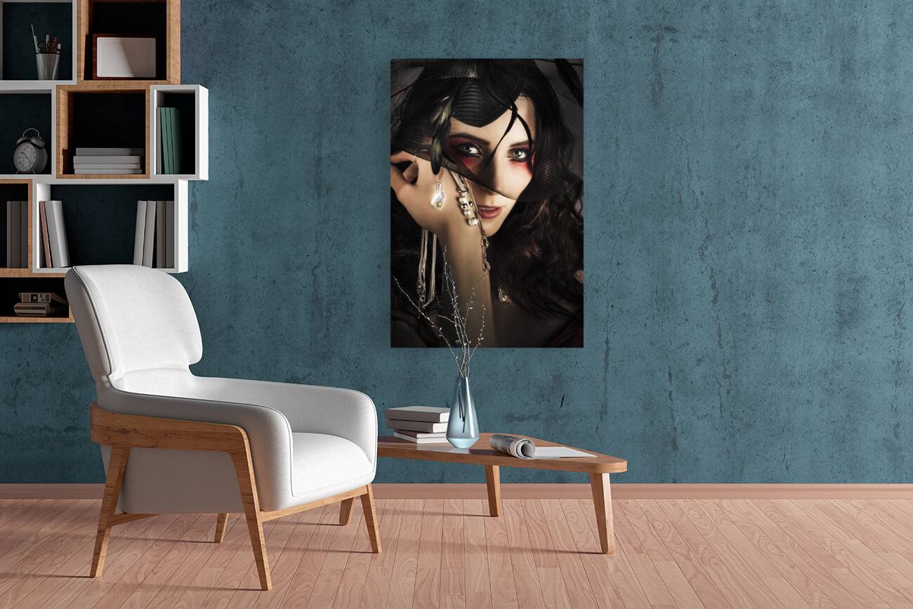 Beautiful Female Fashion Model In Luxury Jewellery Reproduction