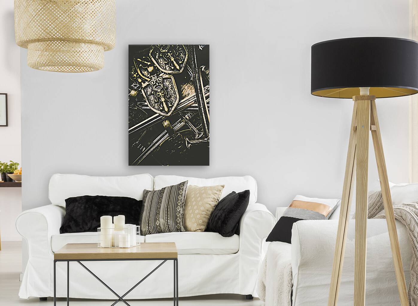 Medieval crests and swords Reproduction