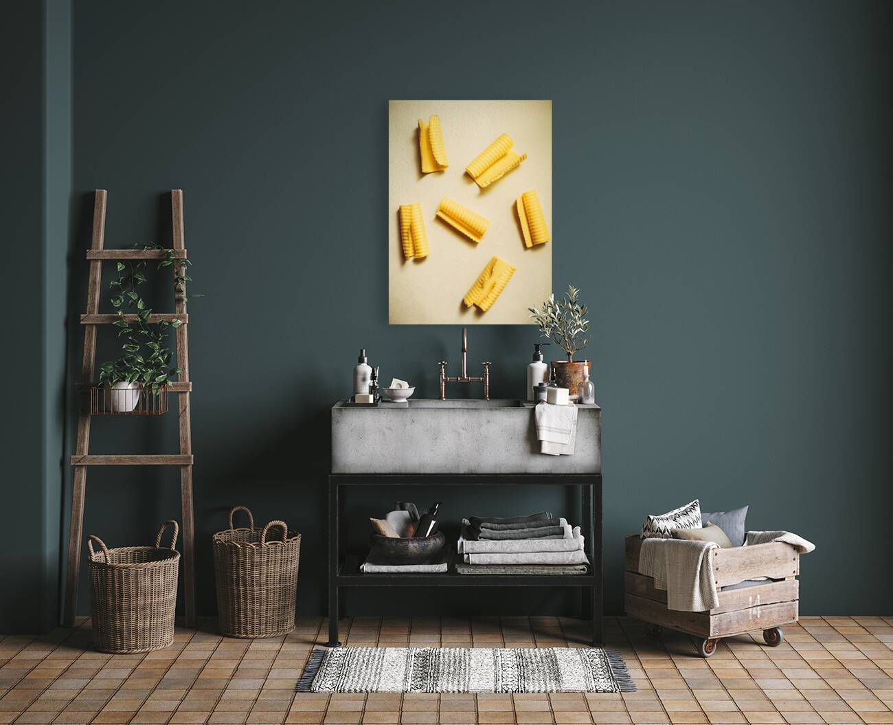 Fresh Butter Curls On Table Reproduction