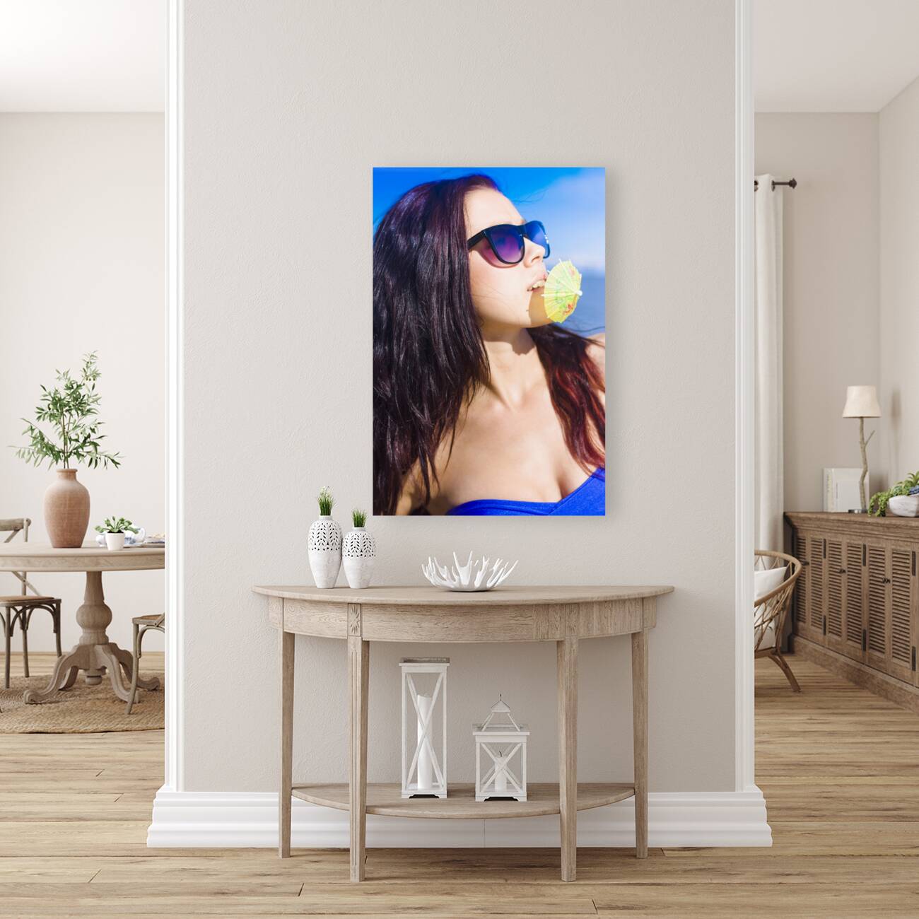 Woman On Vacation Reproduction