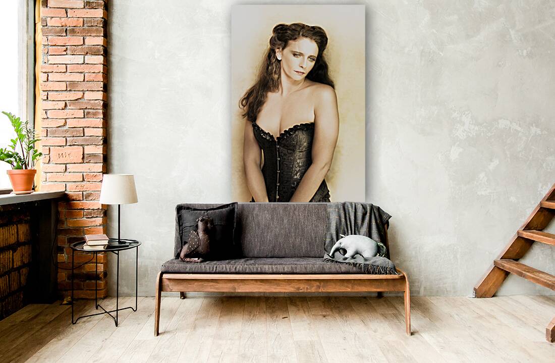 Vintage portrait of a beautiful woman Reproduction