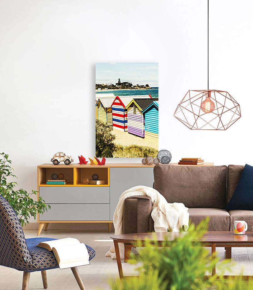 Retro beach boxes Reproduction