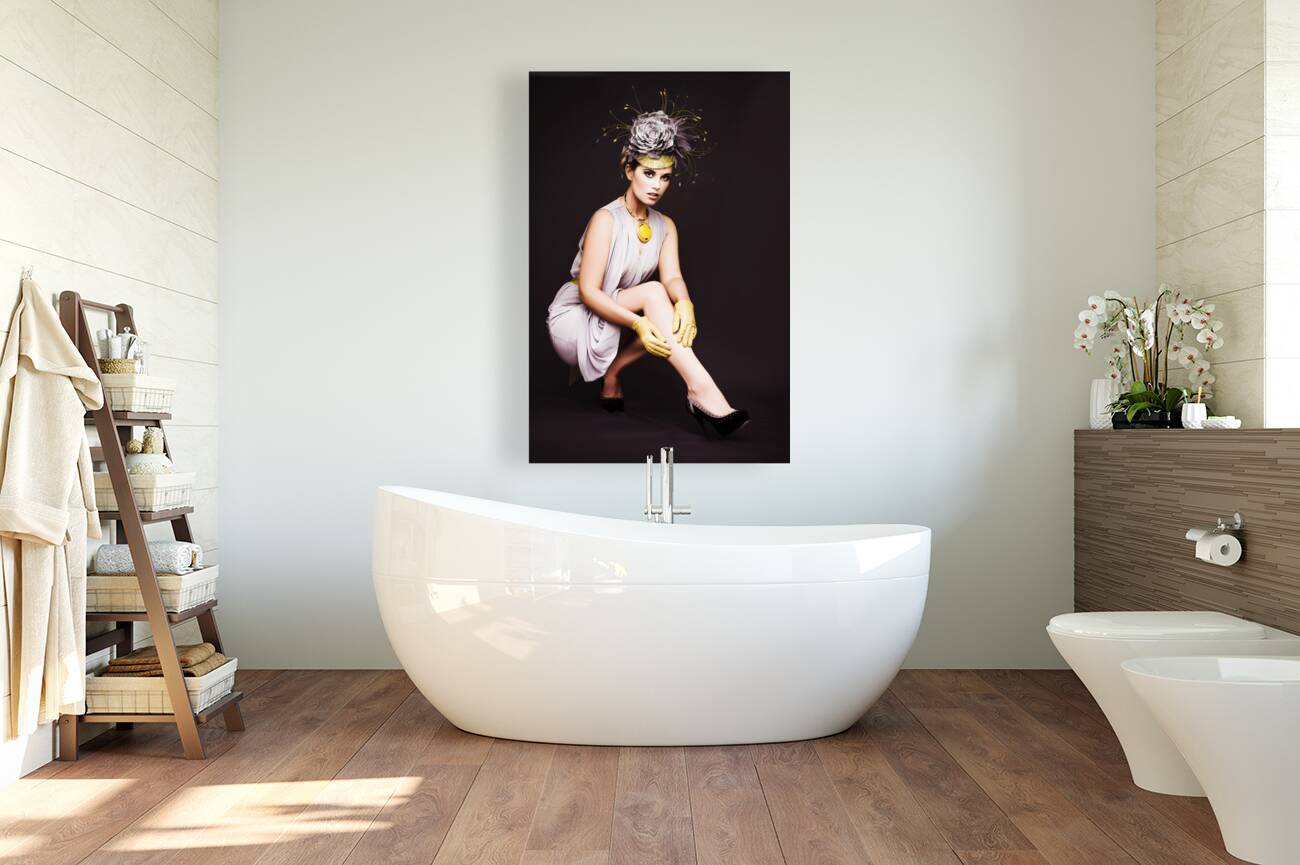 Glamorous Woman In Racecourse Fashion Reproduction