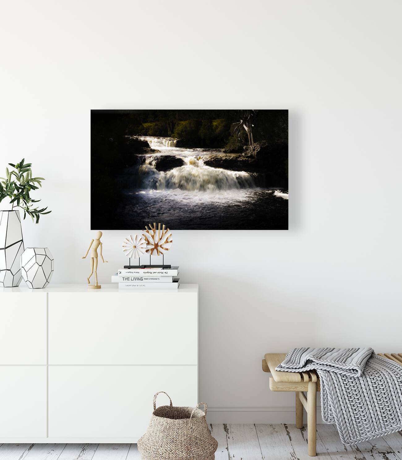 Cradle Mountain waterfall in picturesque Tasmania Reproduction
