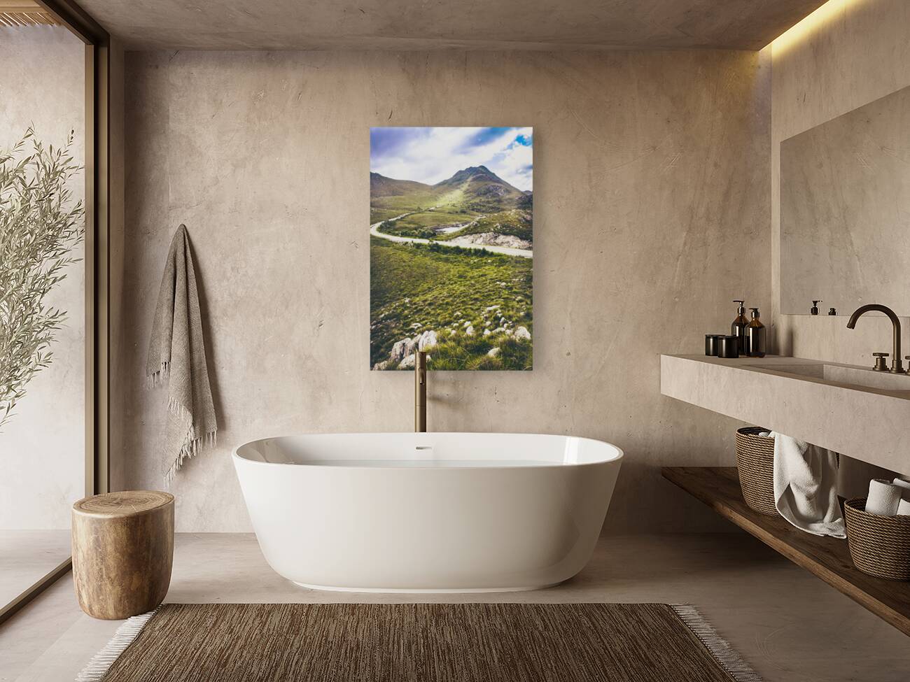 Mountain scene in West Coast of Tasmania Australia Reproduction