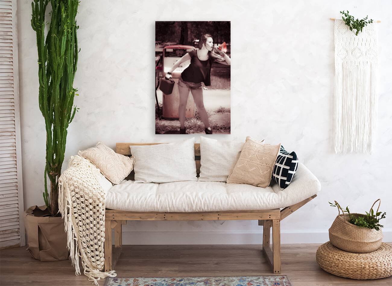 Old oil sales girl Reproduction