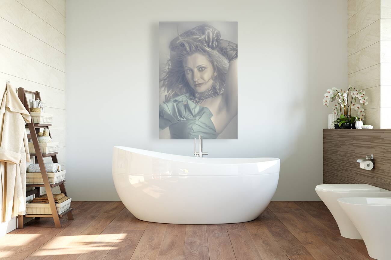 Mysterious young model dancing in vintage fashion  Reproduction