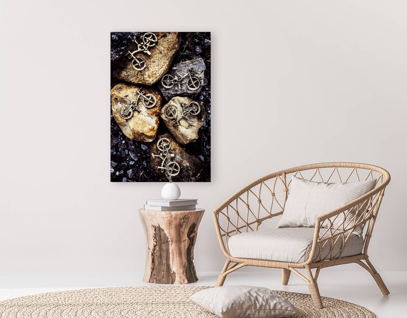 Biking trail scene Reproduction