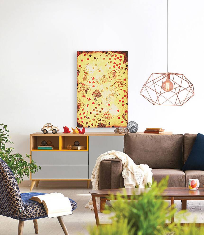 Vintage poker background Reproduction