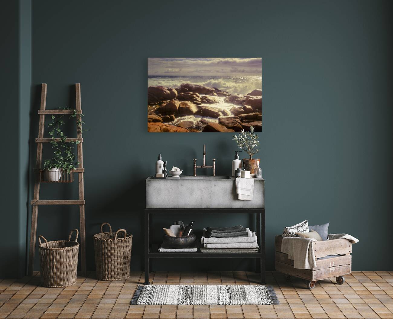 Tranquil ocean views Reproduction
