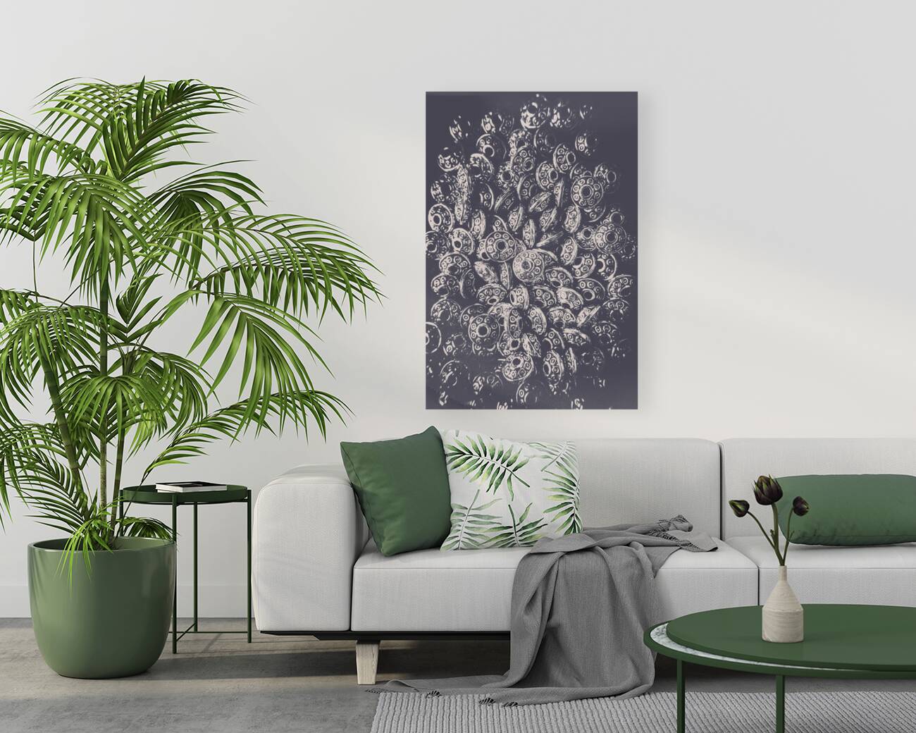 Silver saucers from outer space Reproduction