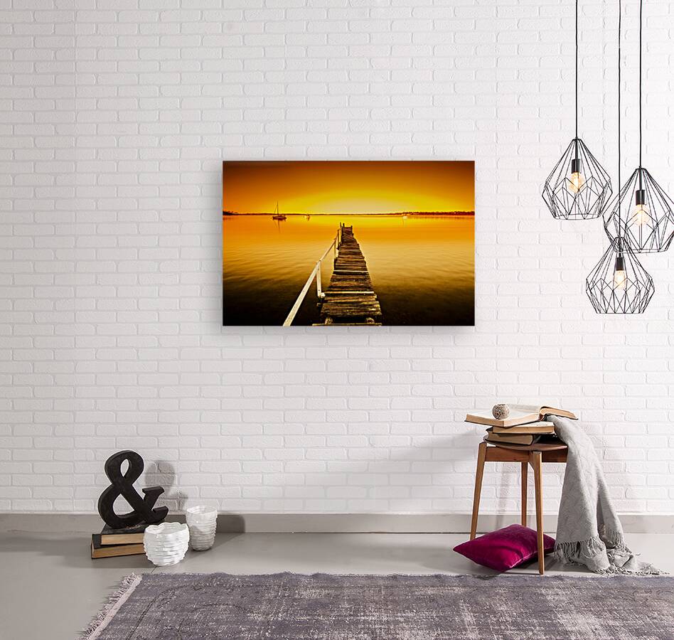 Rickety pier sunset Reproduction