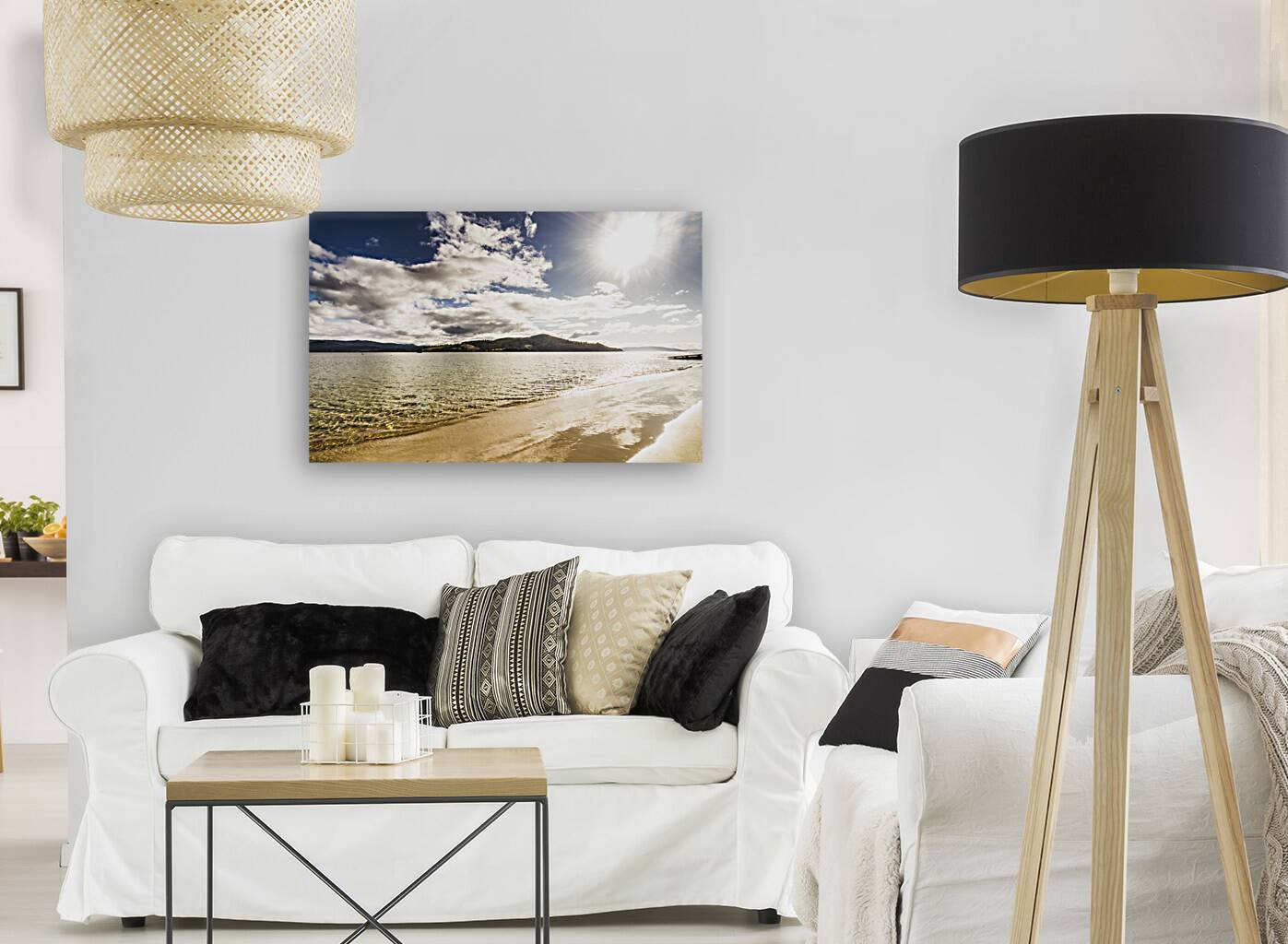 Sun drenched beach Reproduction