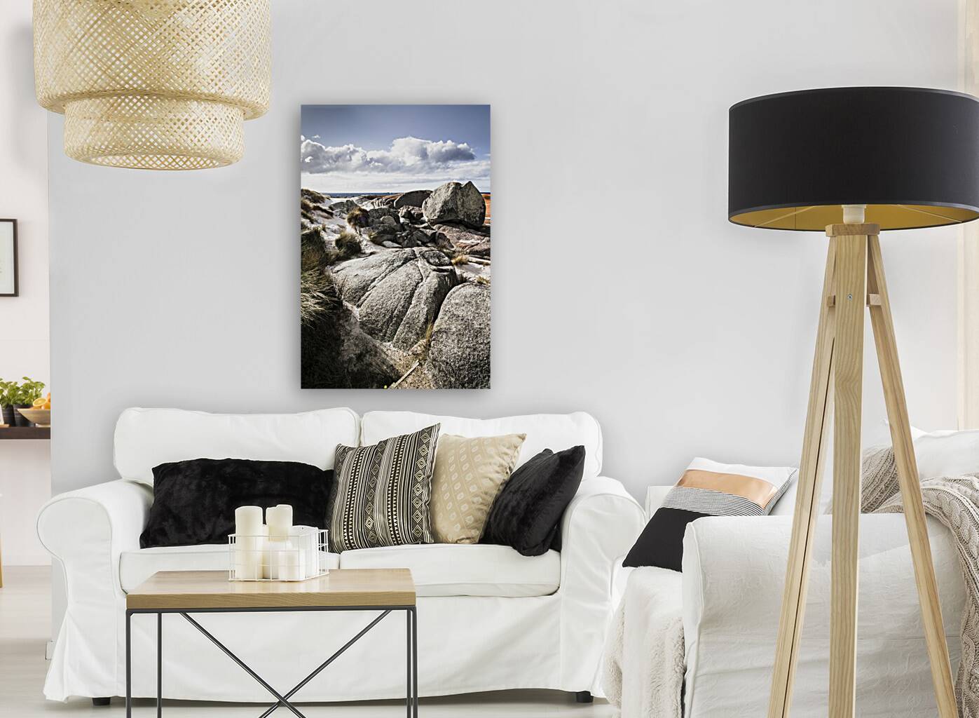 Stones throw away from the sea Reproduction