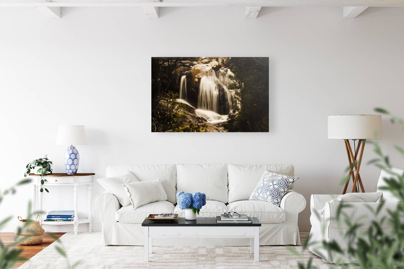 Rocky mountain waterfall Reproduction