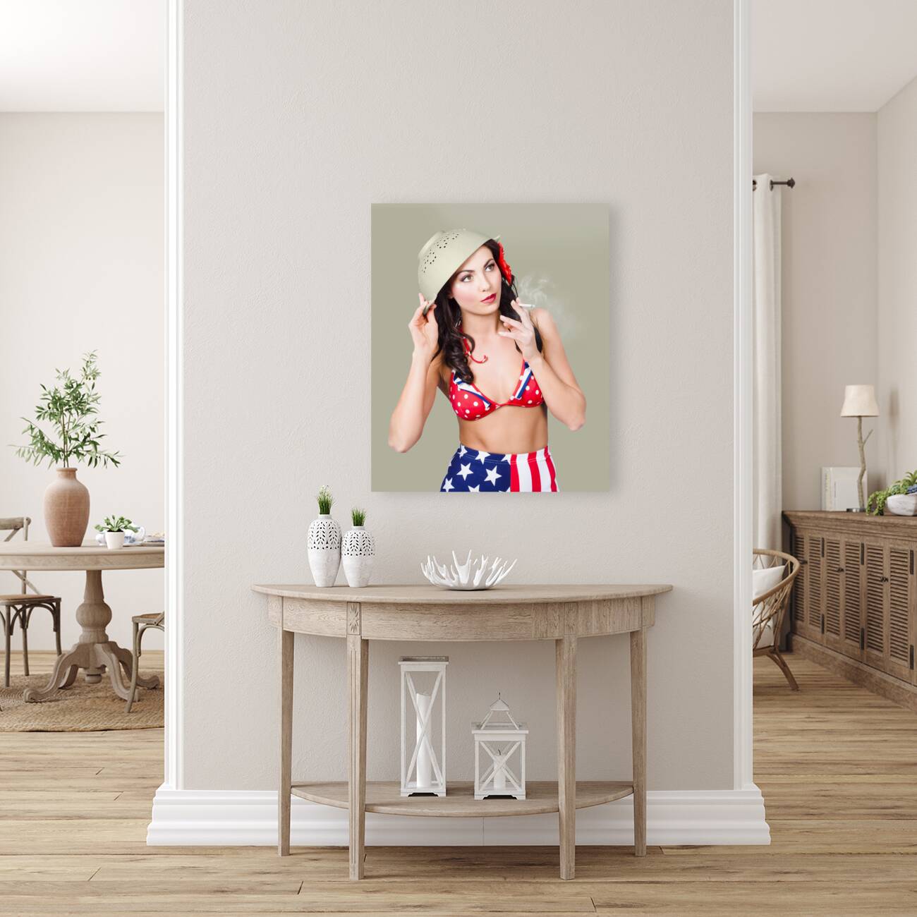 Smoking hot American military pin-up girl Reproduction