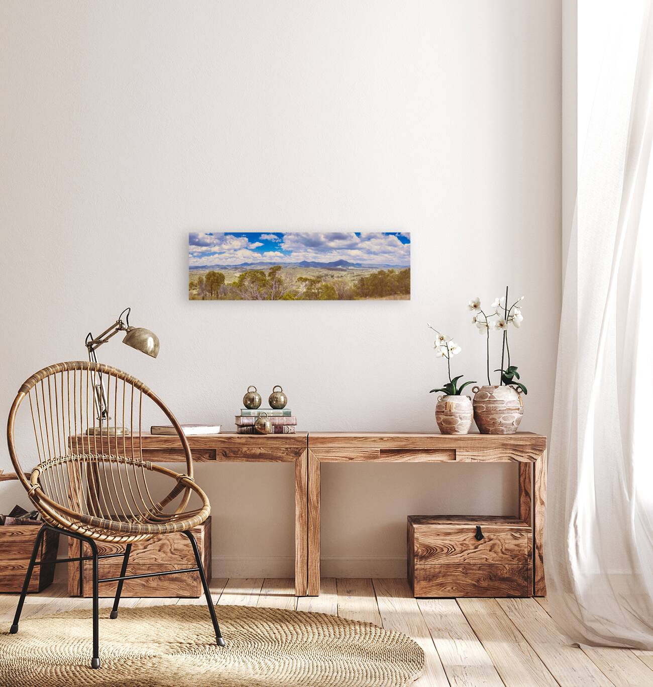 Peaceful pastel panorama Reproduction