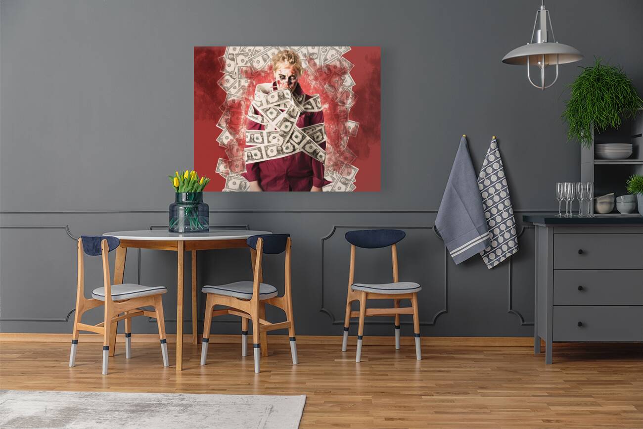 Zombie tied up in financial debt. Dead money Reproduction