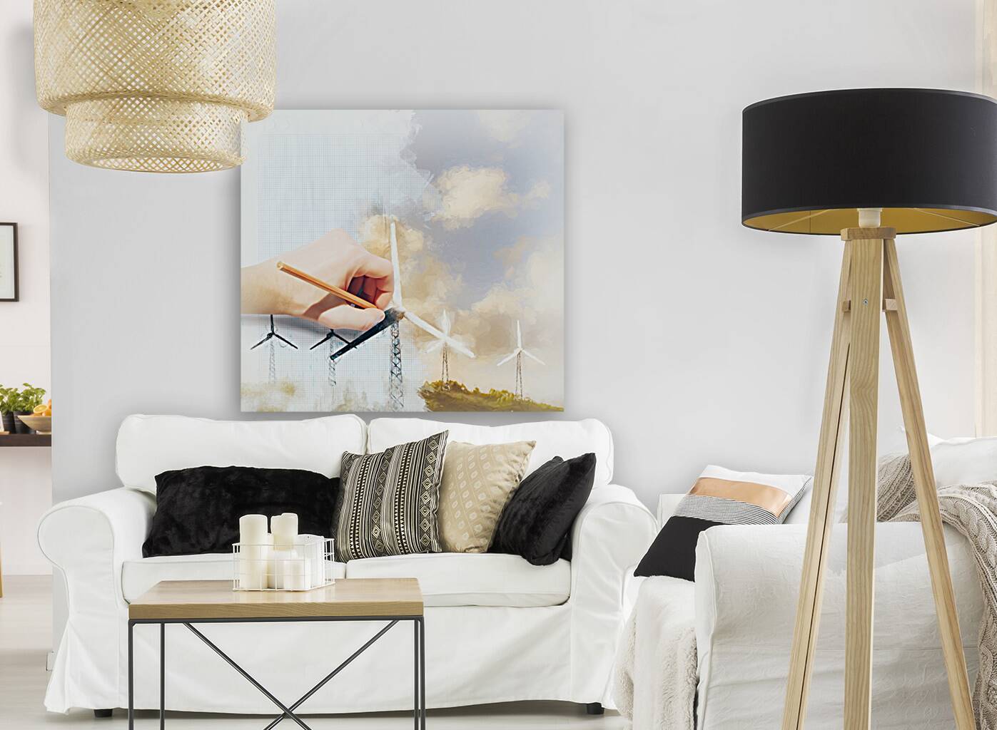 Environment engineer drafting sustainable design Reproduction