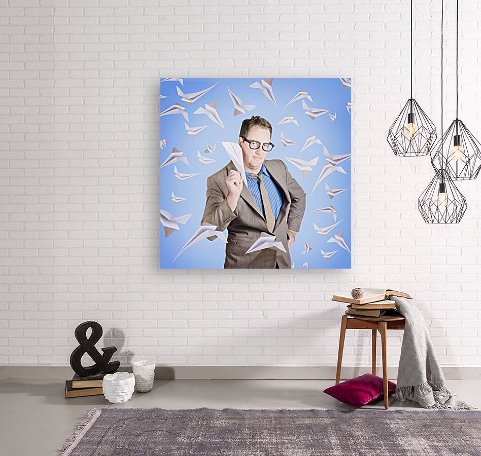 Business man on international business travel Reproduction