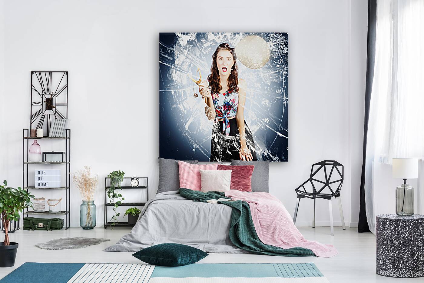 Hit and miss comic pin-up Reproduction