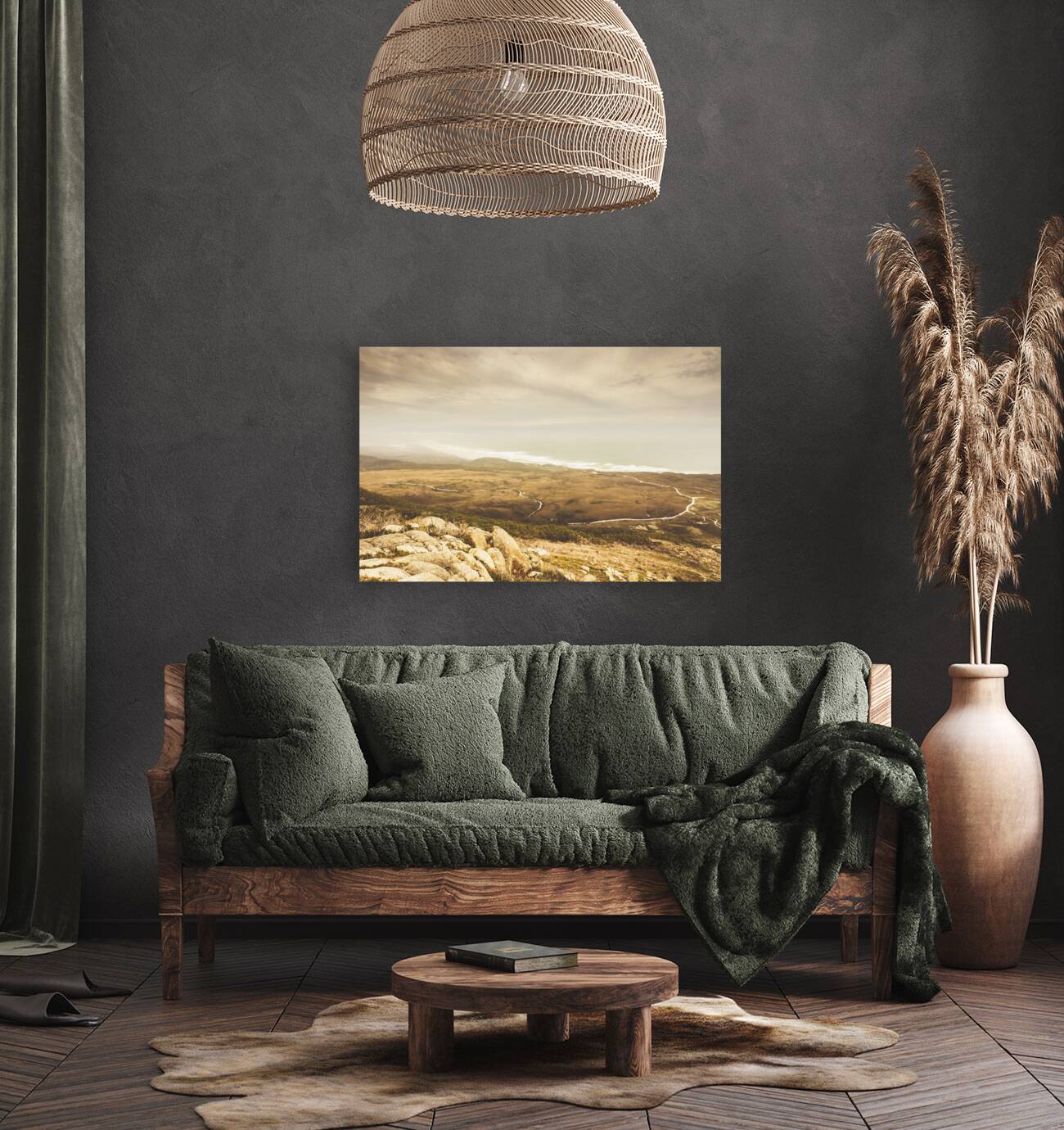 Remote roads and foggy coastlines Reproduction