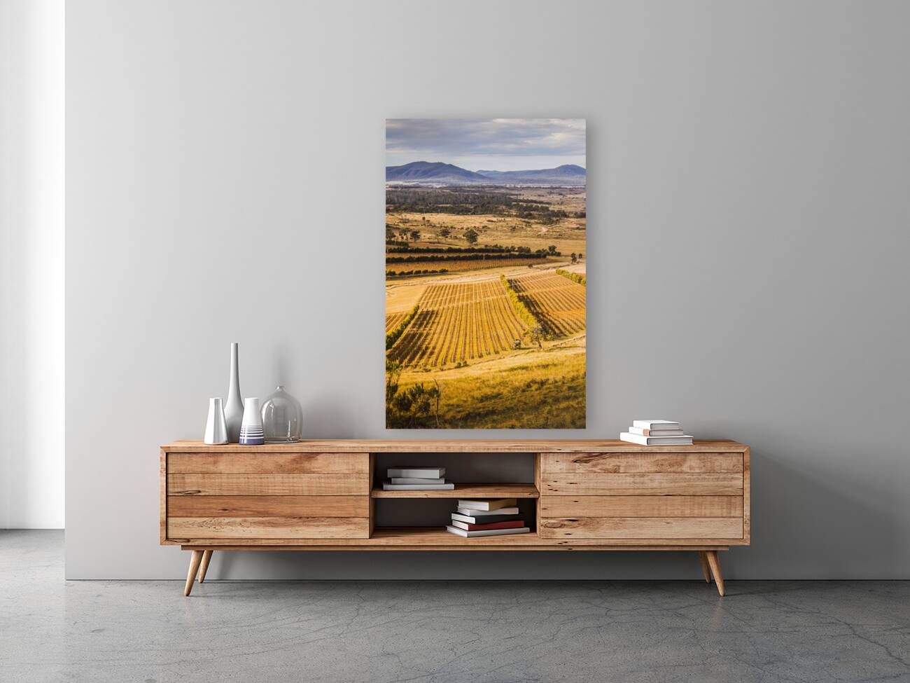 Vineyard harvest landscape Reproduction