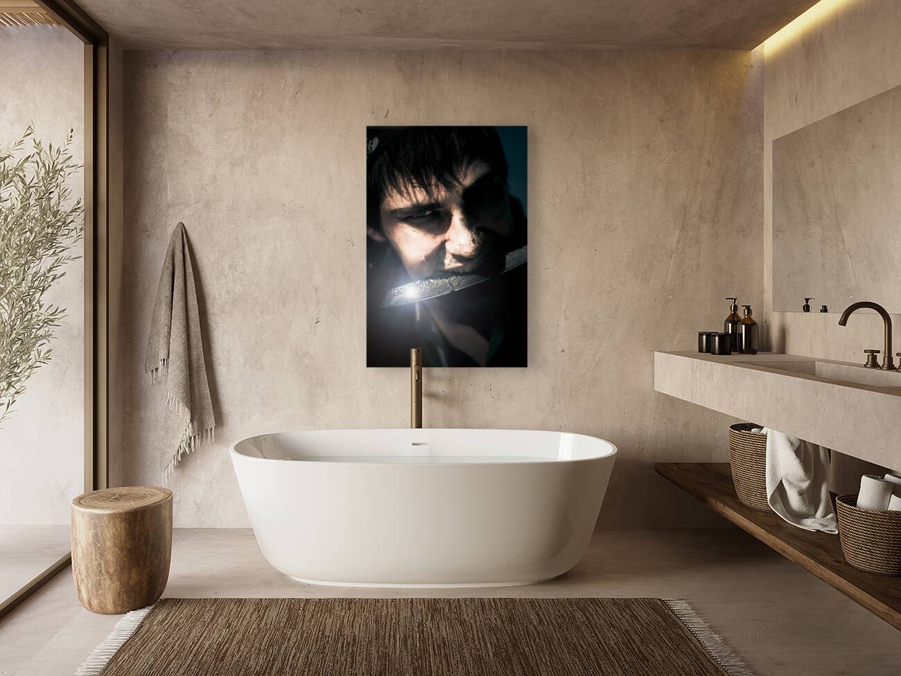 Face Of Fear And Danger Reproduction