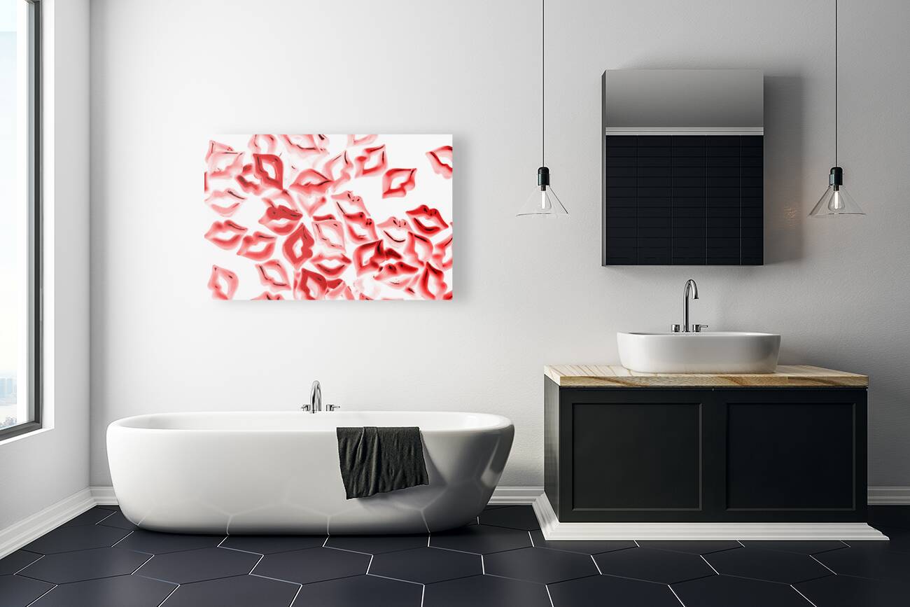 Retro red lips Reproduction