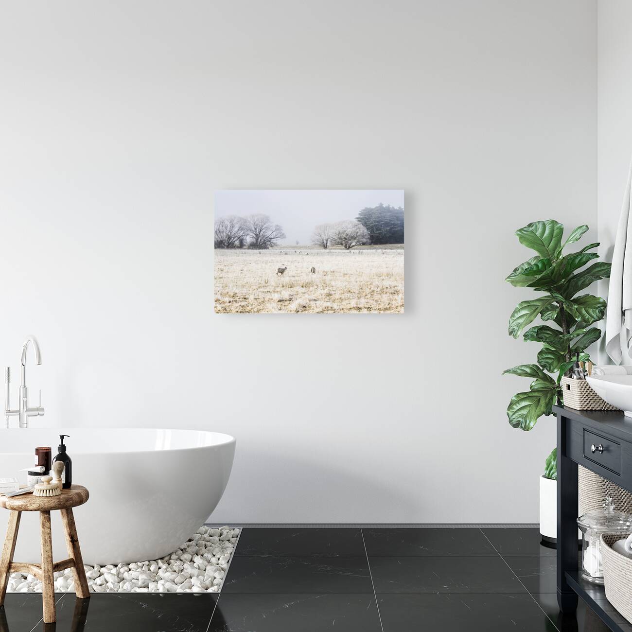 Fingal winter farmyard Reproduction