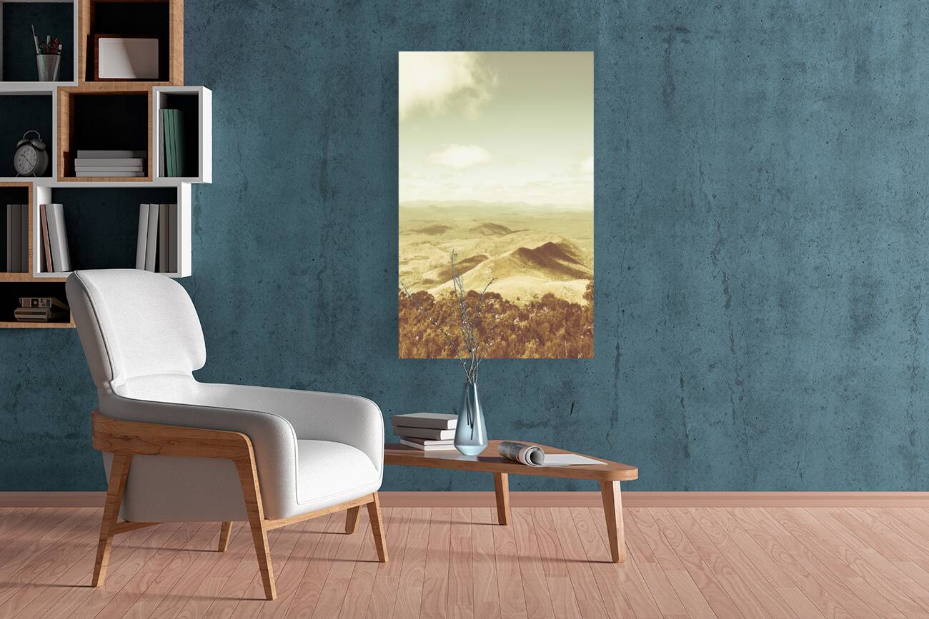 Rolling rural hills of Zeehan Reproduction