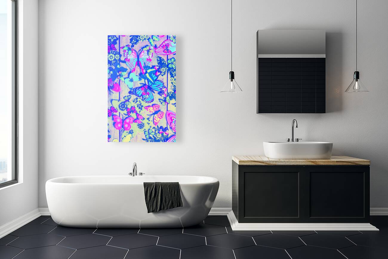 Pastel wings and button butterflies Reproduction