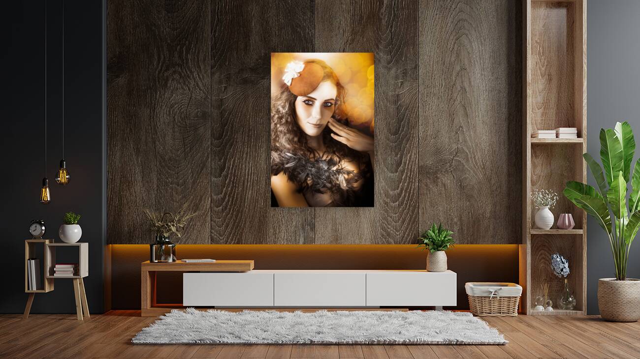 Vintage Style Actress Performing In French Beret Reproduction