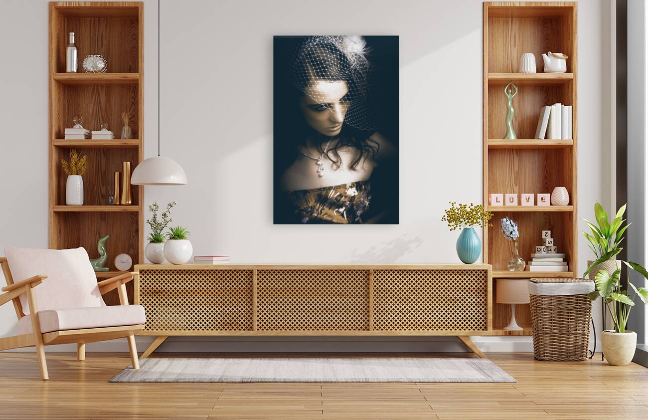 Close Up Portrait Of A Beautiful Vintage Bride Reproduction