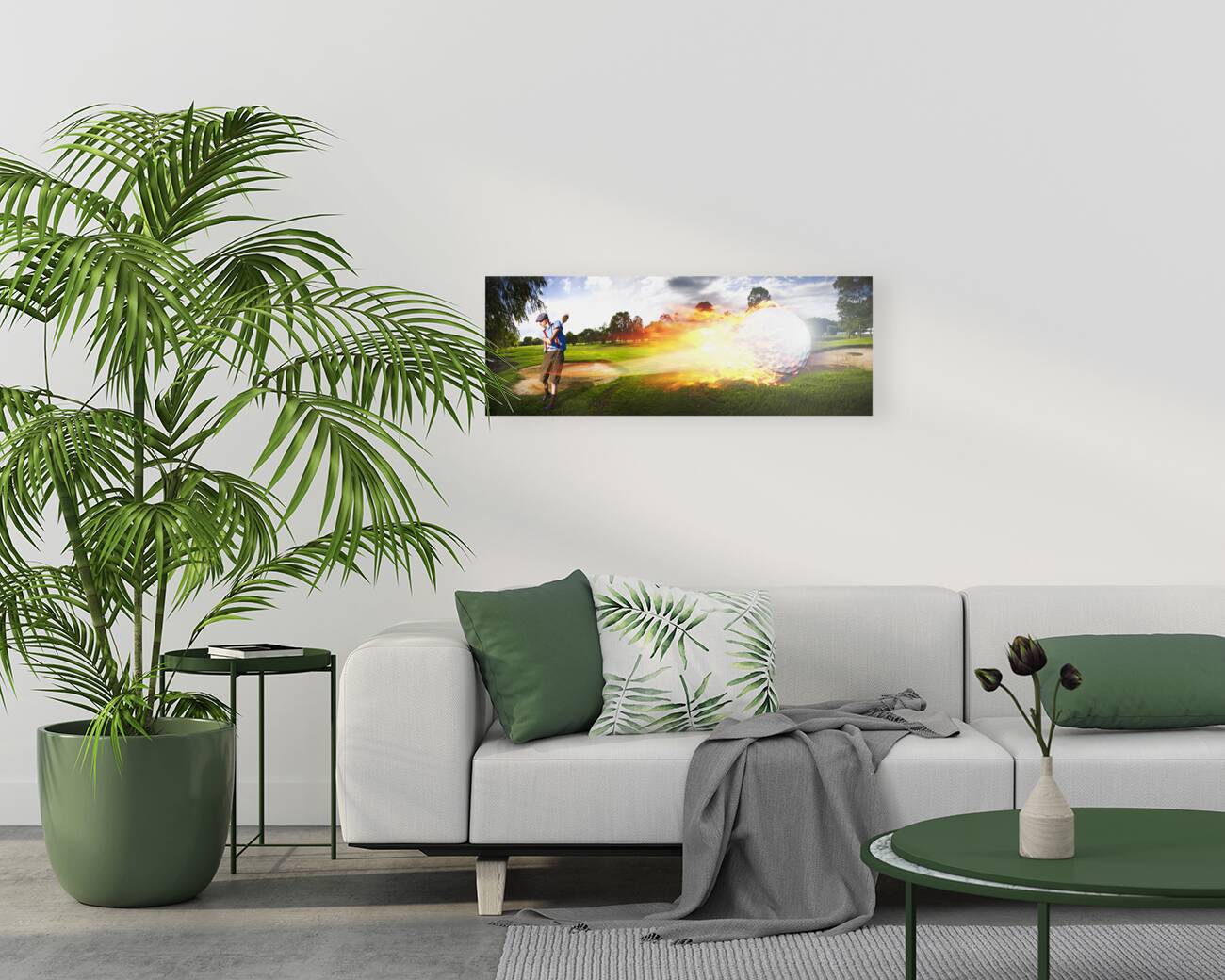 Golf Ball On Fire Reproduction