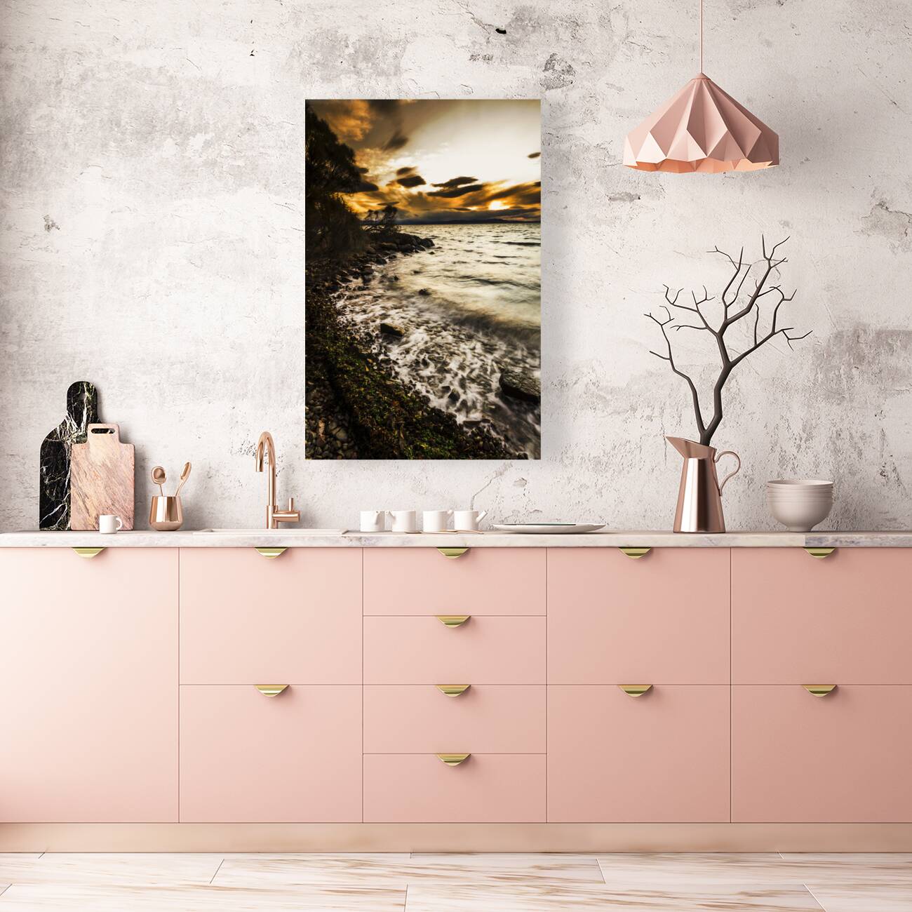 Dramatic dark coast Reproduction