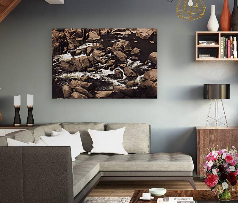 Rocky Launceston river from Cataract Gorge Reproduction