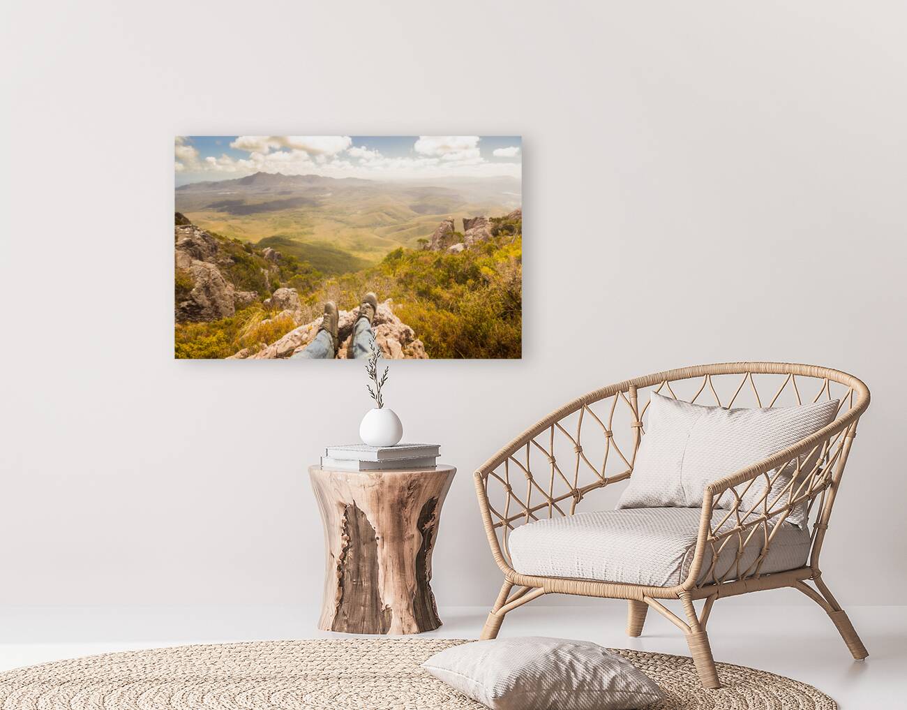 Mountain valley landscape Reproduction