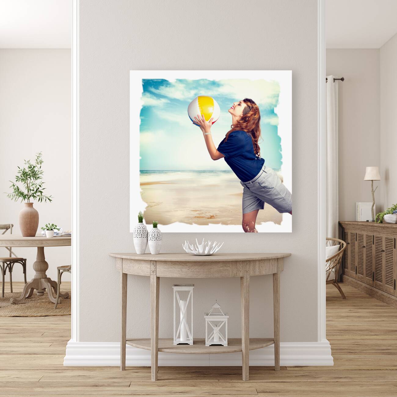 Pinup beach fun Reproduction