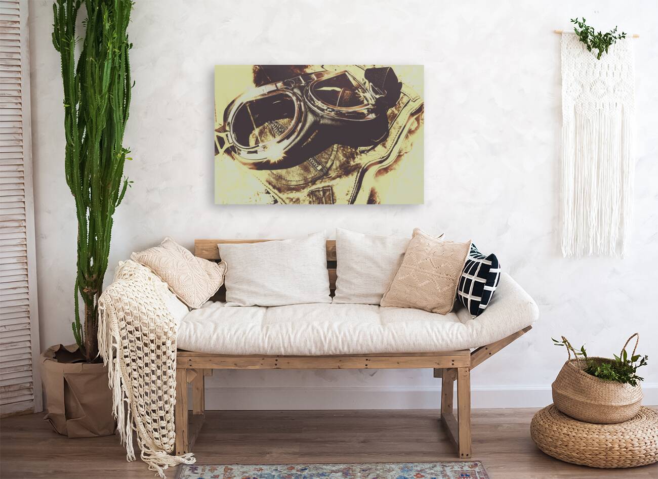 Retro pilots still life Reproduction