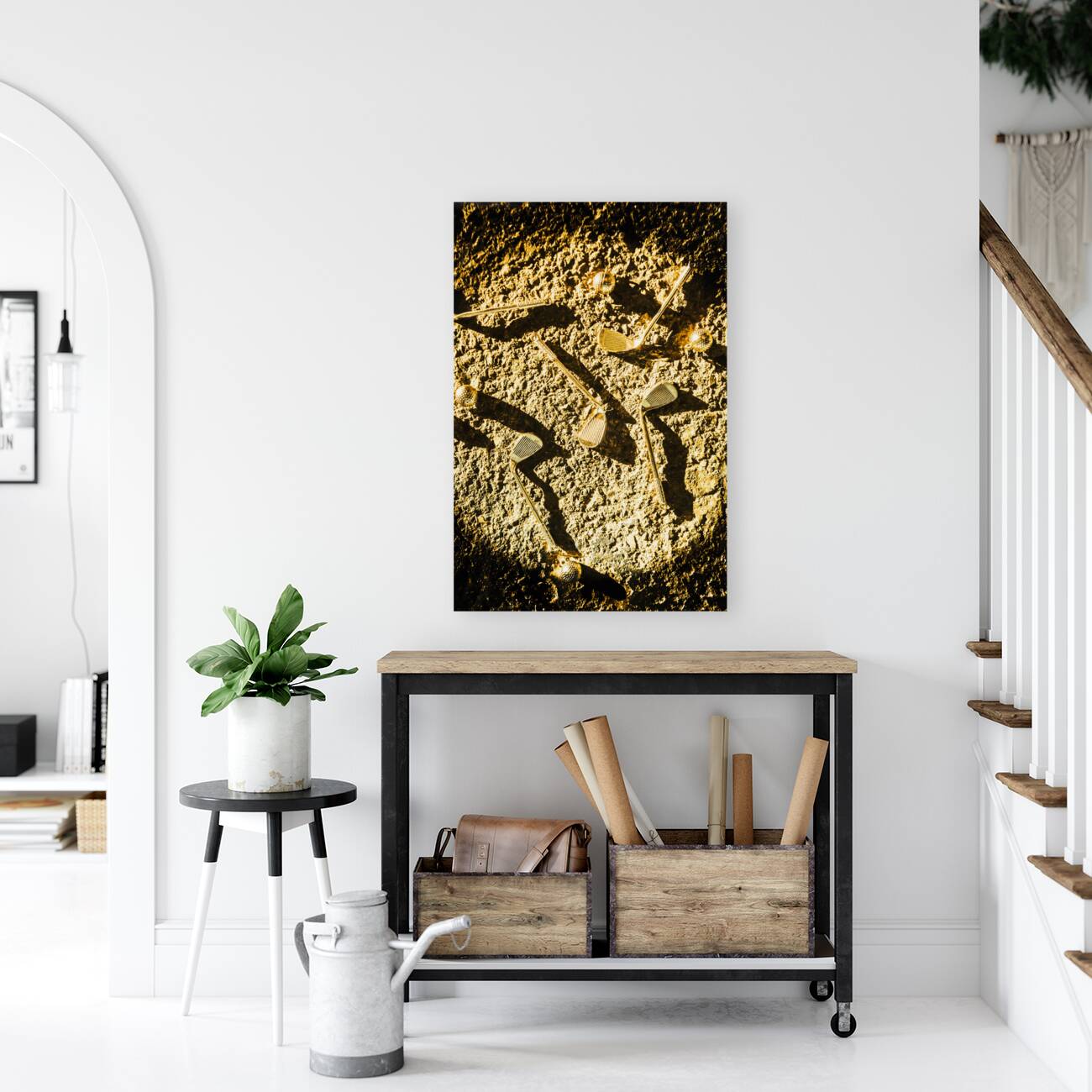 Golf and the bunker battle Reproduction