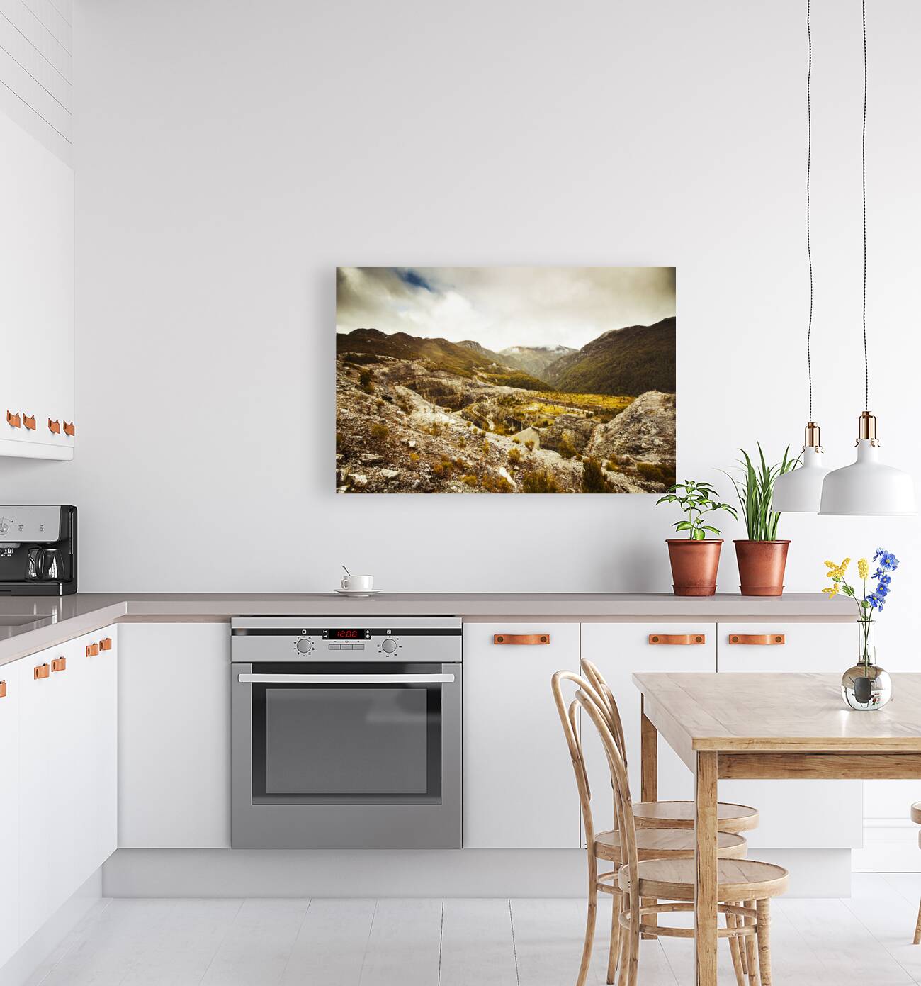 Rocky valley mountains Reproduction