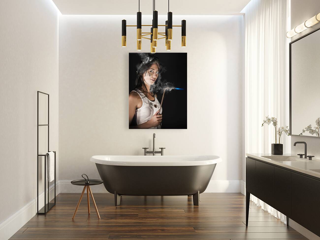 Lady Boilermaker At Work Reproduction