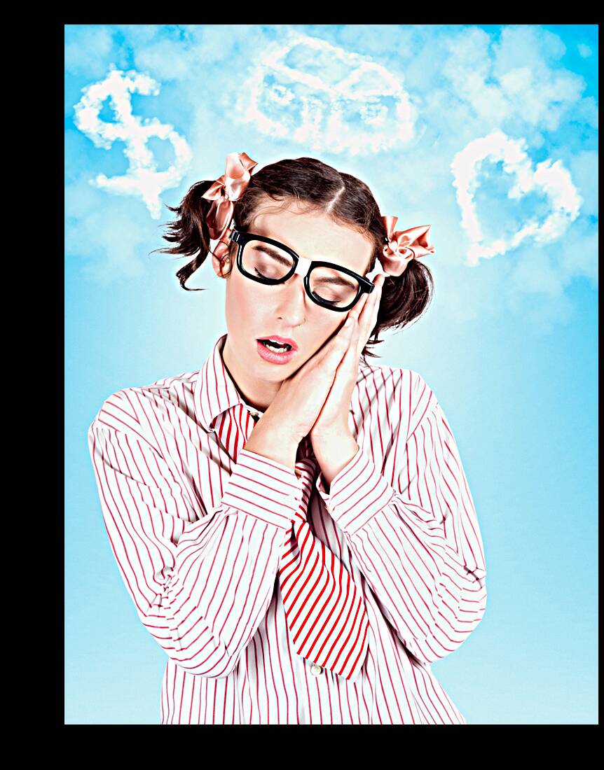 Business Woman In A Money House And Love Dream Reproduction