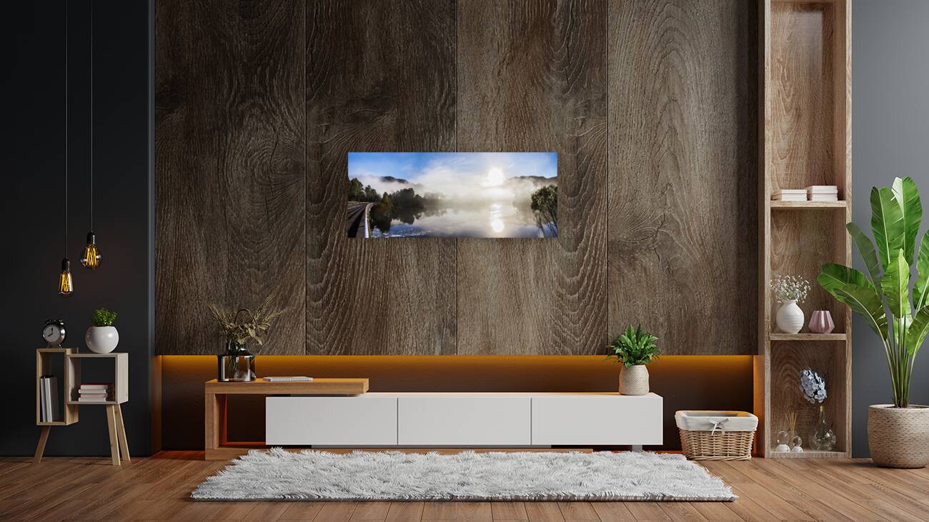 Early morning mist on Lake Rosebery Tasmania Reproduction