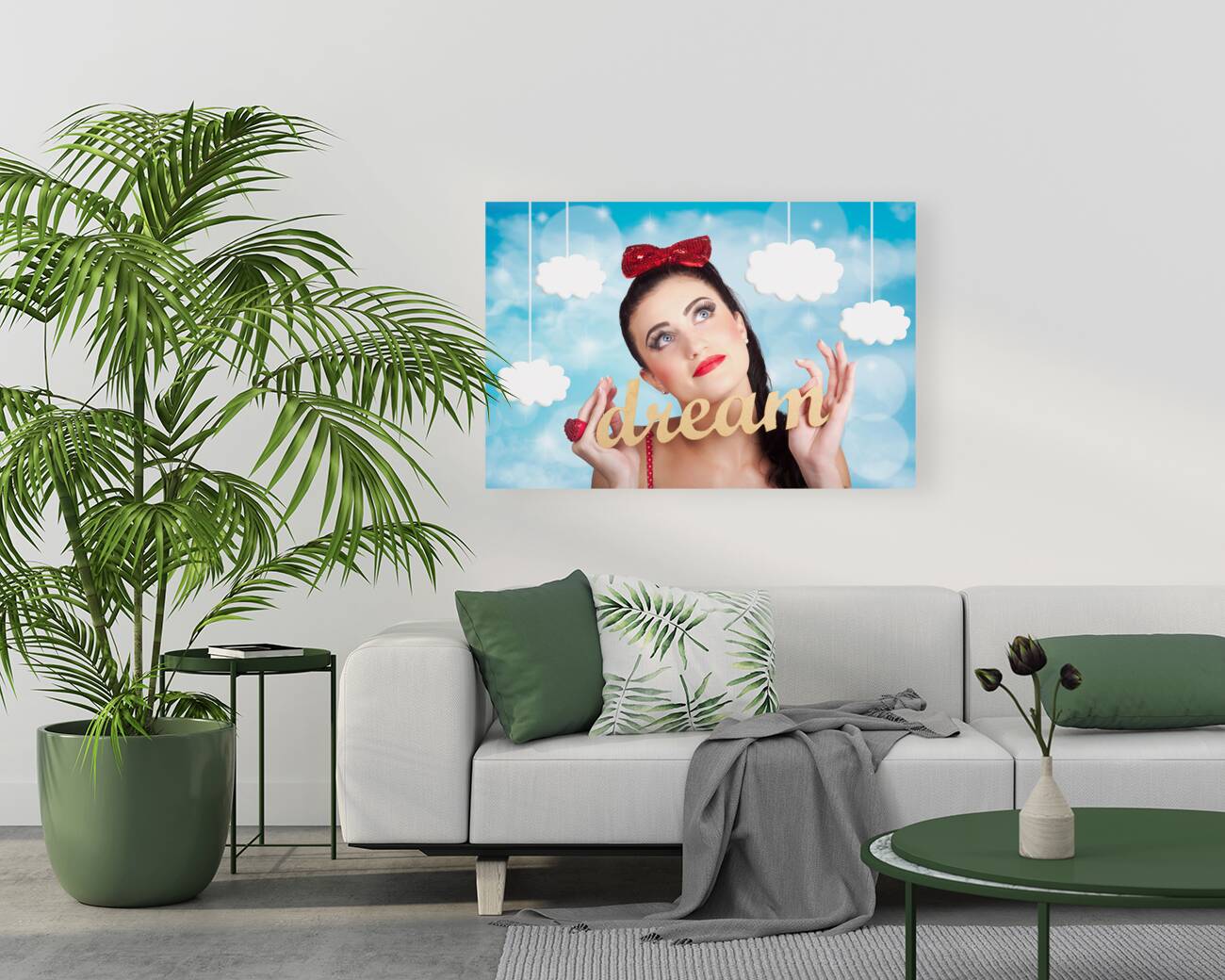 Inspire to create. Pinup your dreams to the sky Reproduction
