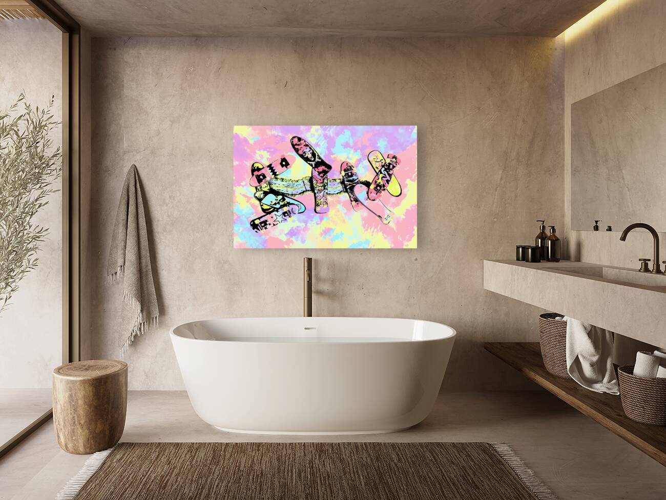 Street sk8 pop art Reproduction