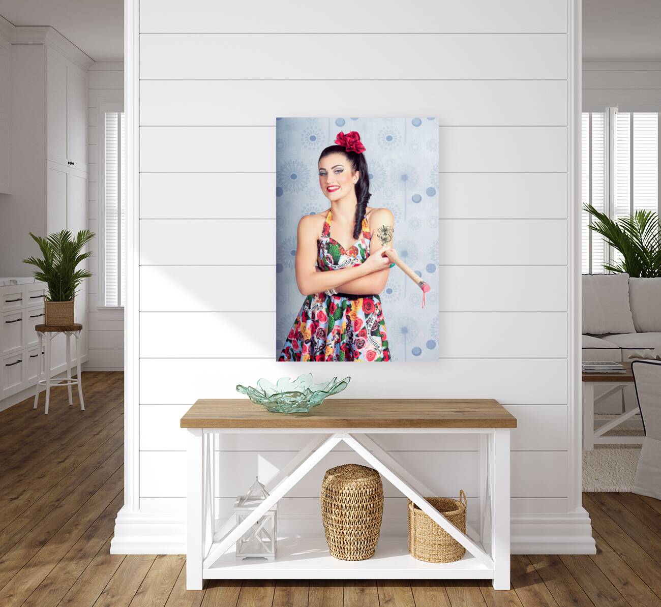 Beautiful day of the dead girl drawing tattoo Reproduction