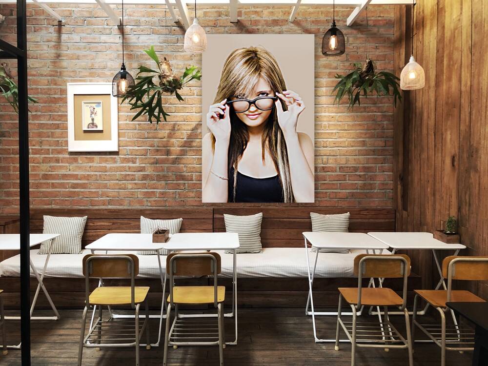 Isolated Sexy Girl Wearing Glasses On White Reproduction